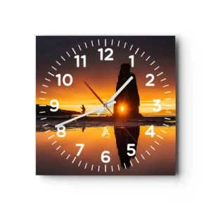 Ceas de perete - Ceas pe sticlă - Doar tu și natura - 30x30 cm