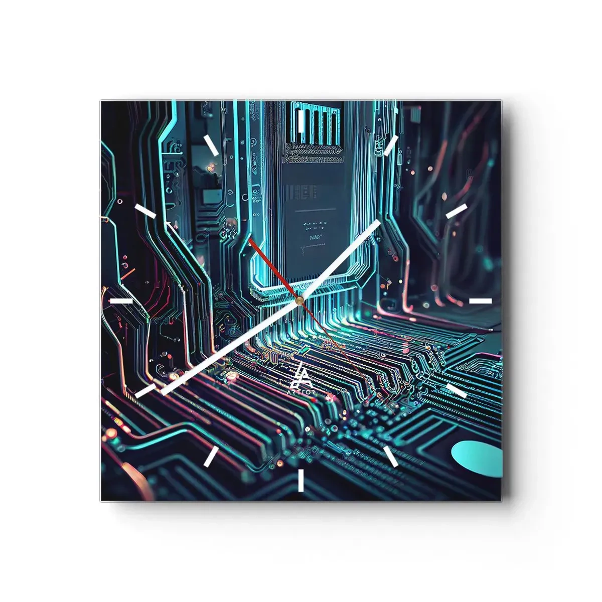 Ceas de perete - Ceas pe sticlă - Iată la ce mă gândesc... - 40x40 cm