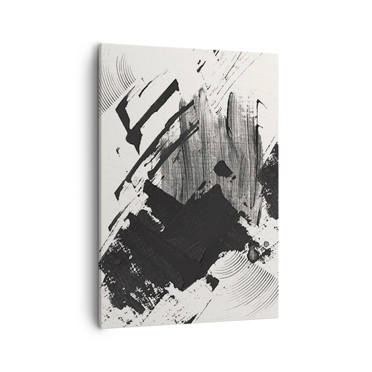 Tablou pe pânză - Abstracție - expresie de negru - 50x70 cm