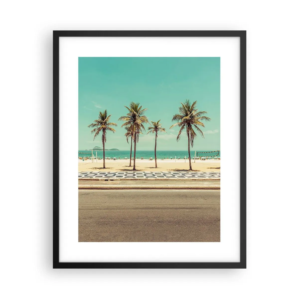 Poster în ramă neagră - La paza plajei - 40x50 cm