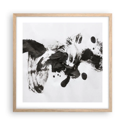 Poster în ramă de stejar deschis - Metodă în nebunie? - 50x50 cm
