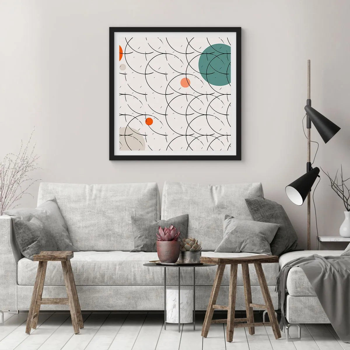 Poster în ramă neagră - În spiritul pop-art - 50x50 cm