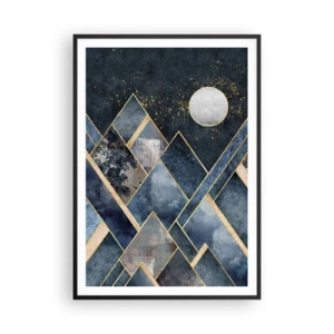 Poster în ramă neagră - Peisaj geometric - 70x100 cm