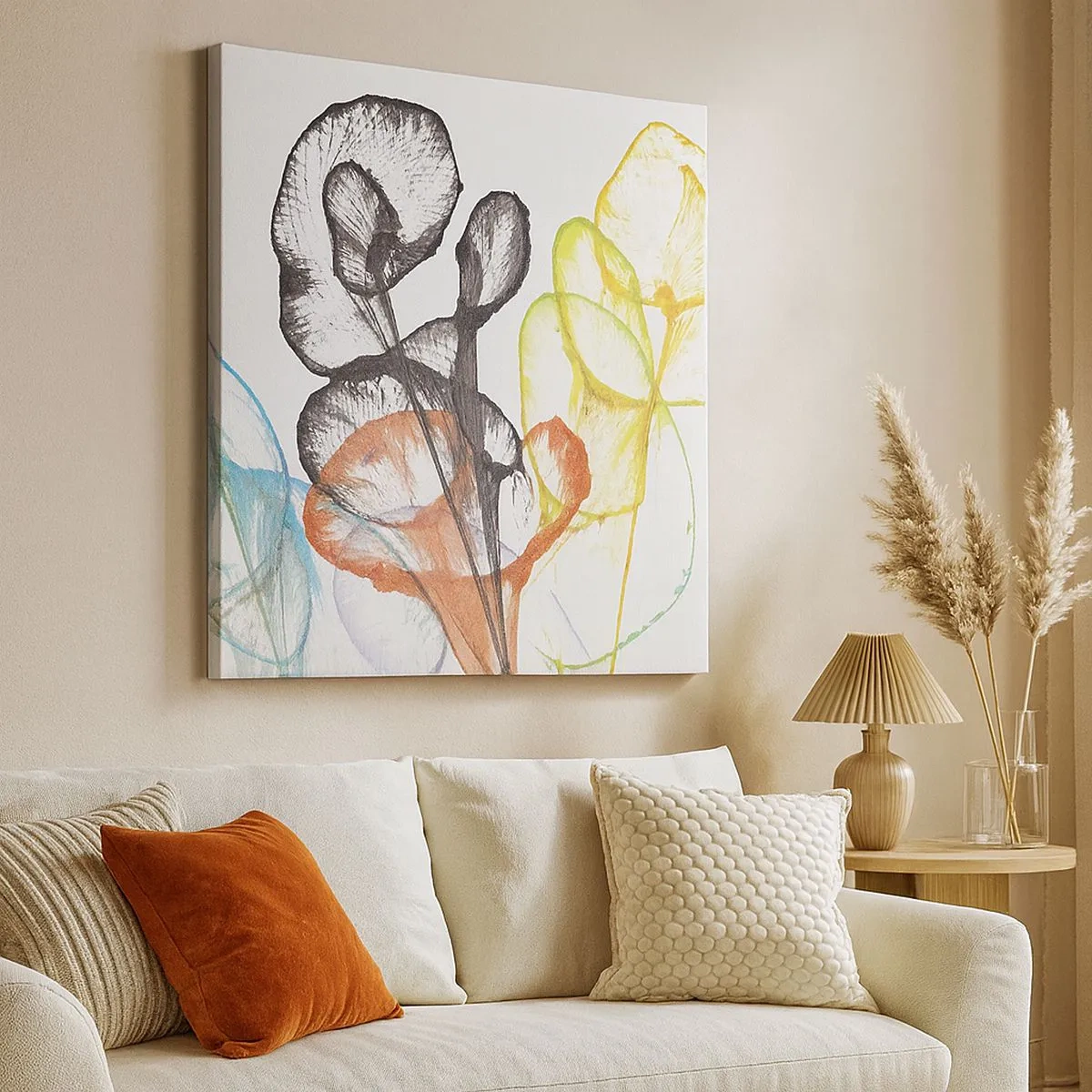 Tablou pe pânză - Flori cu suflete - 30x30 cm