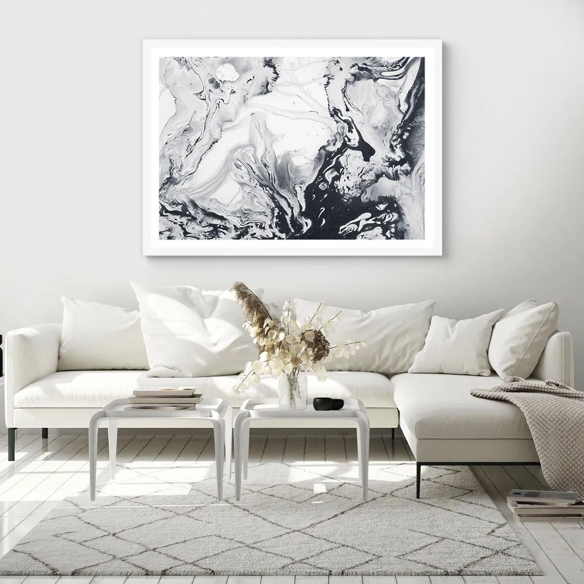 Poster în ramă albă - Interiorul Pământului - 91x61 cm