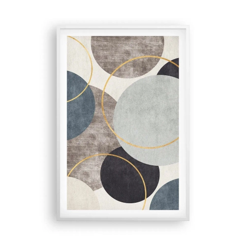 Poster în ramă albă - Roată cu roată - 61x91 cm