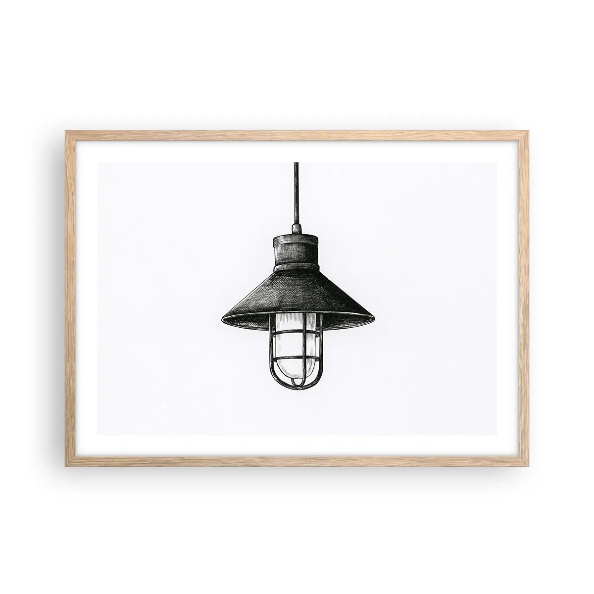 Poster în ramă de stejar deschis - Cu mulți ani în urmă... - 70x50 cm