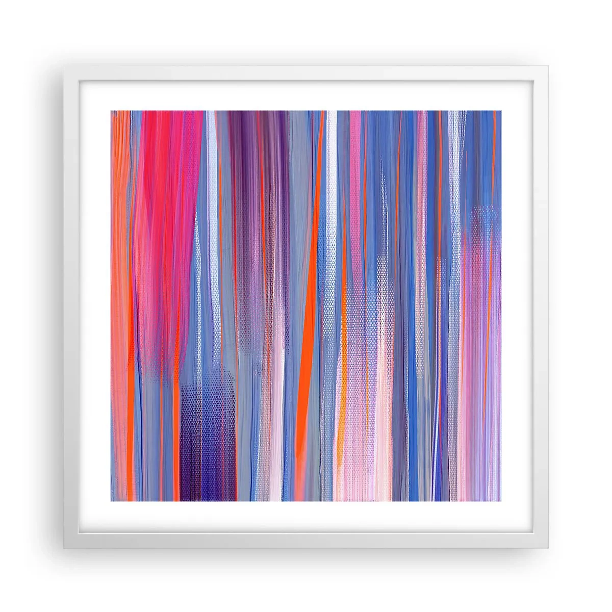 Poster în ramă albă - Să intrăm în curcubeu - 50x50 cm