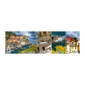 Mostră tapet autocolant Deluxe Sticker - Îmbrățișați de stânci - Peisaj, Arhitectură, Italia - 100x30 cm