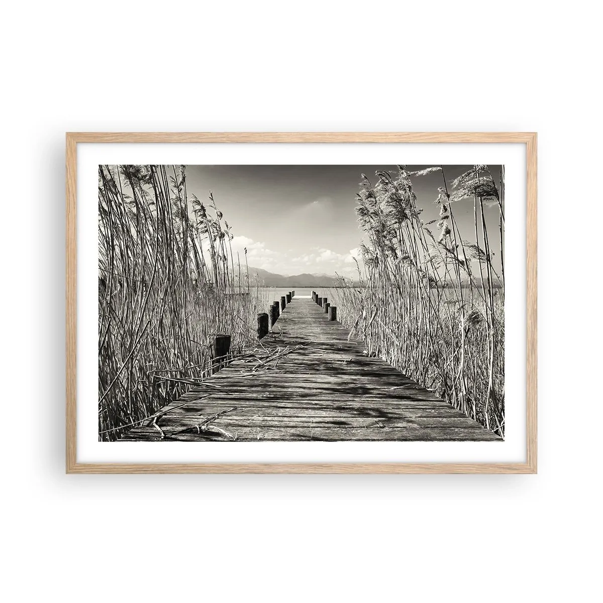 Poster în ramă de stejar deschis - În intimitatea ierburilor - 70x50 cm