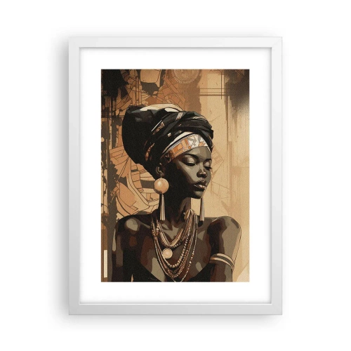Poster în ramă albă - Maiestatea africană - 30x40 cm