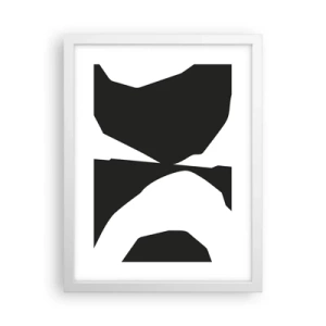 Poster în ramă albă - Pozitiv -negativ - 30x40 cm