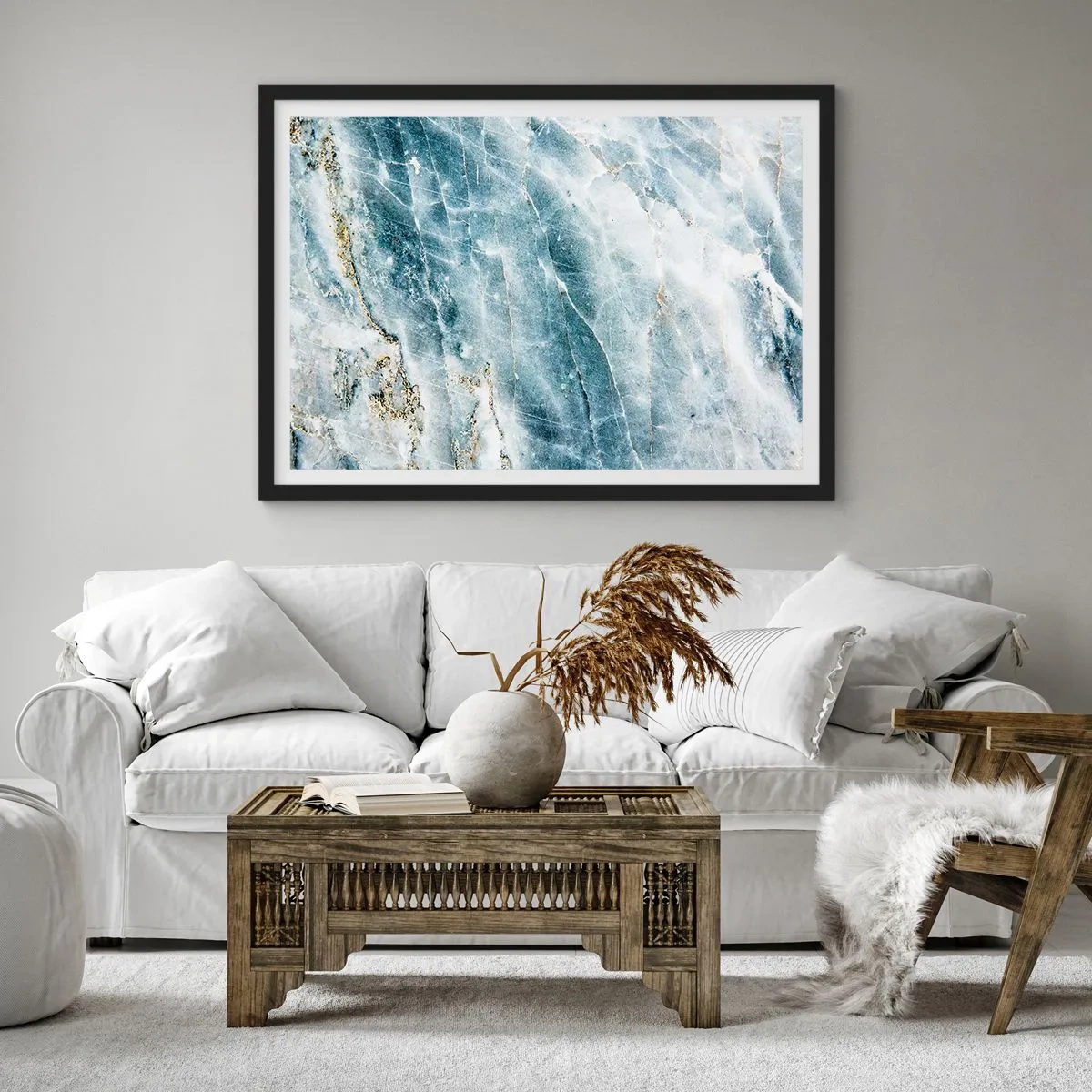 Poster în ramă neagră - Lumea de gheață - 100x70 cm