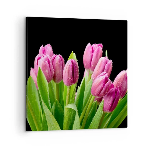 Tablou pe pânză - Bucurie de liliac de primăvară - 50x50 cm