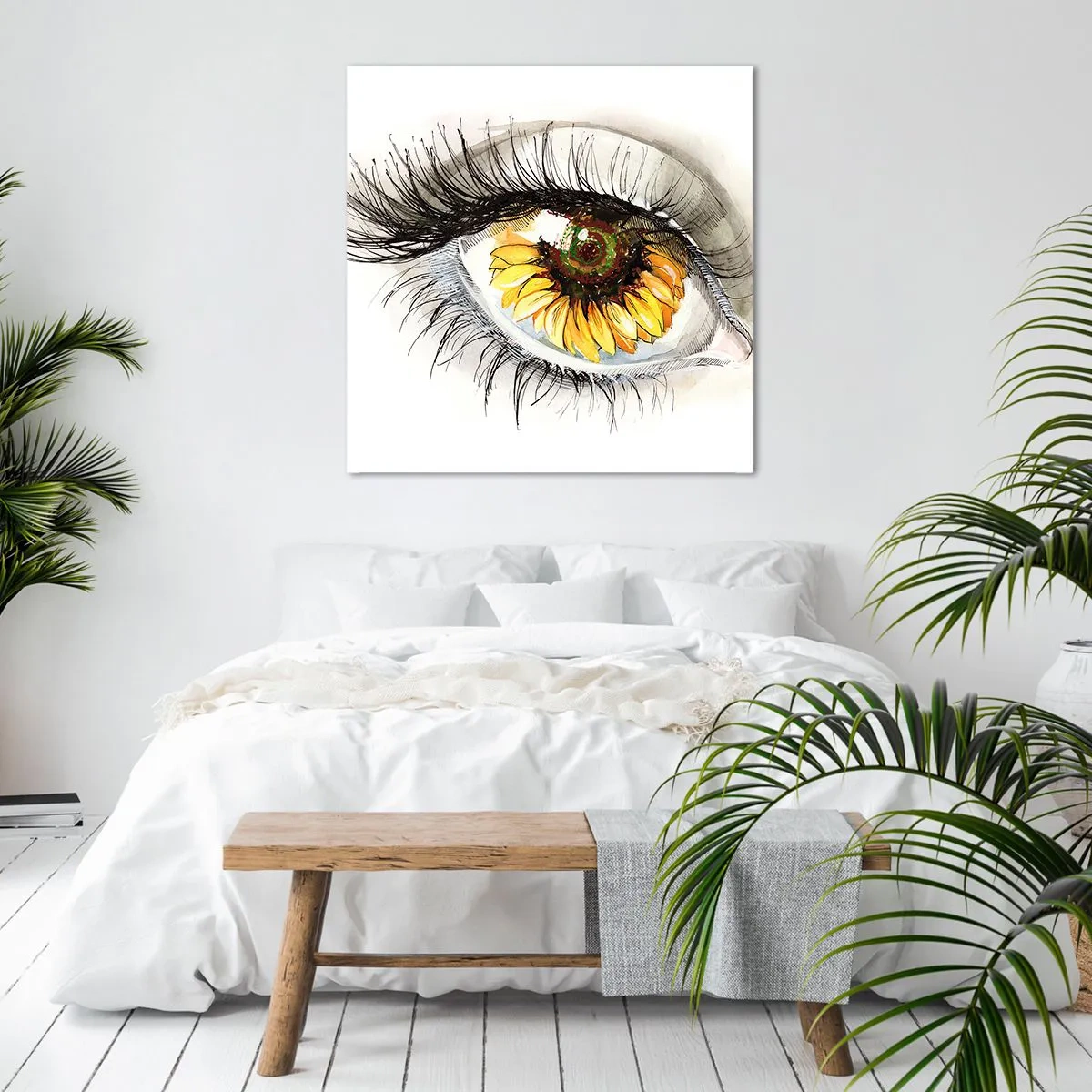 Tablou pe pânză - O privire la fel de fierbinte ca vara - 70x70 cm