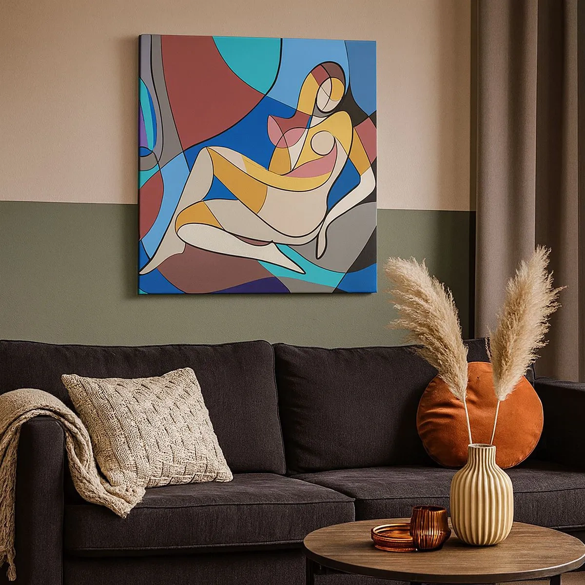 Tablou pe pânză - Nudul cubist - 30x30 cm