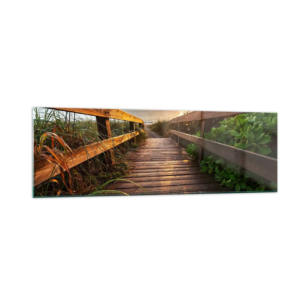 Tablou pe sticlă - Și direct la țărm - 160x50 cm