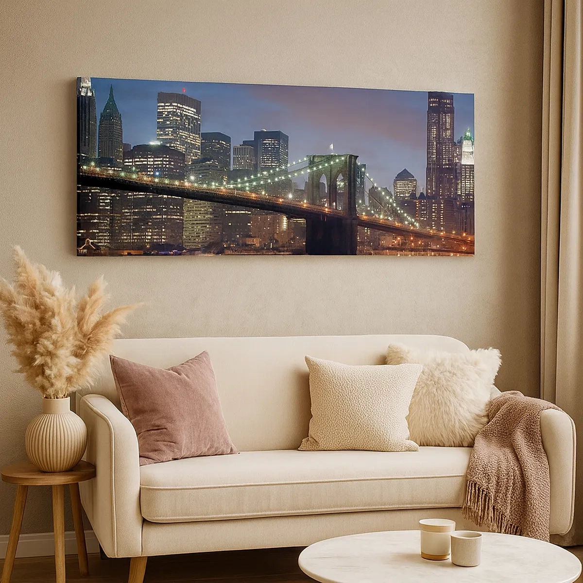 Tablou pe pânză - Noaptea iluminată - 30x30 cm