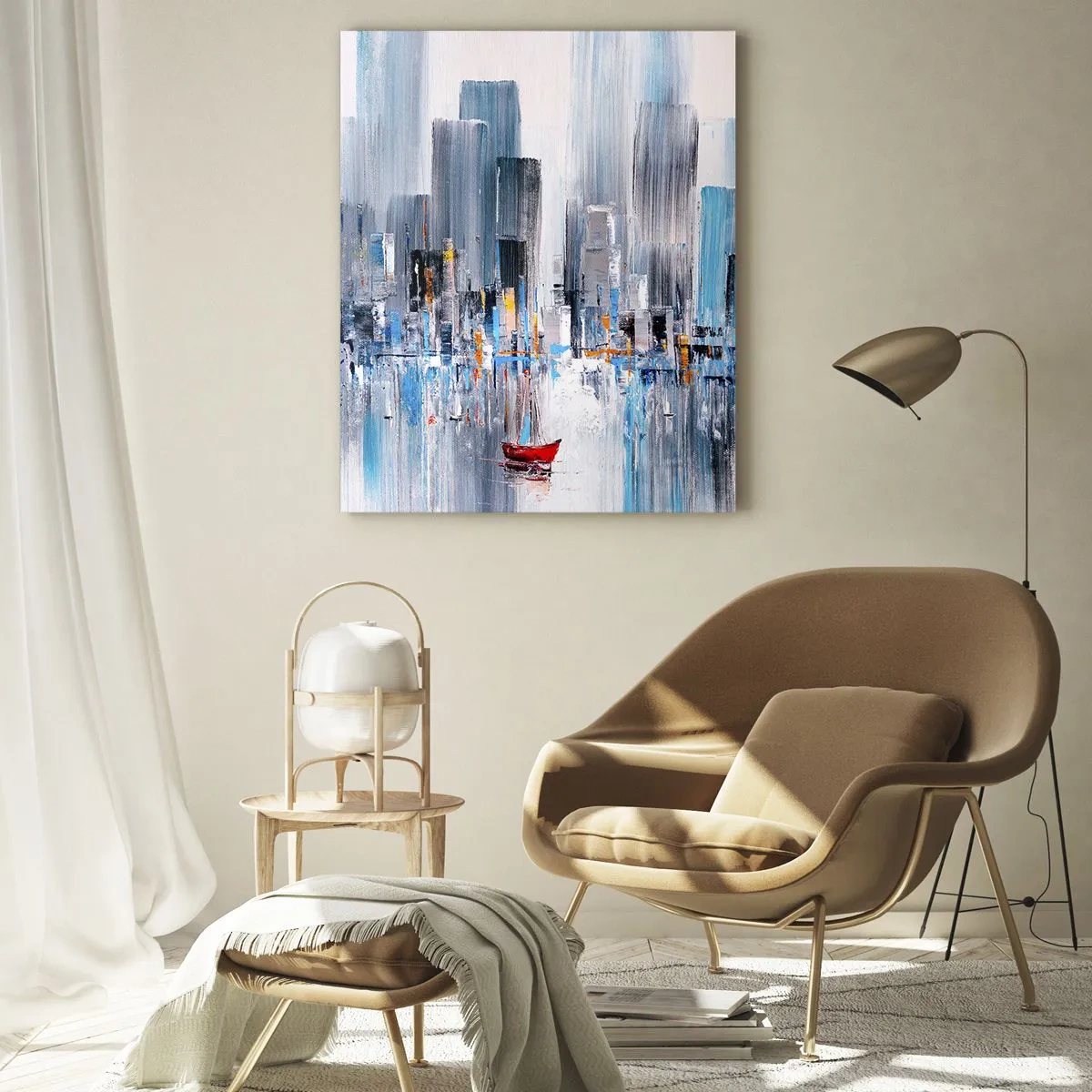 Tablou pe sticlă - Metropola de lângă golf - 70x100 cm