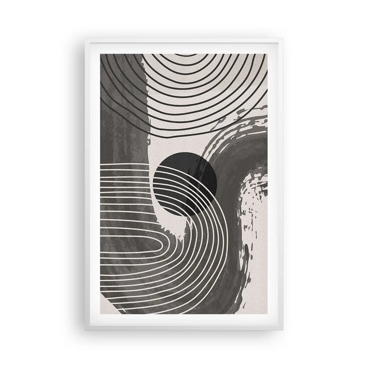 Poster în ramă albă - Ovalul câștigă - 61x91 cm