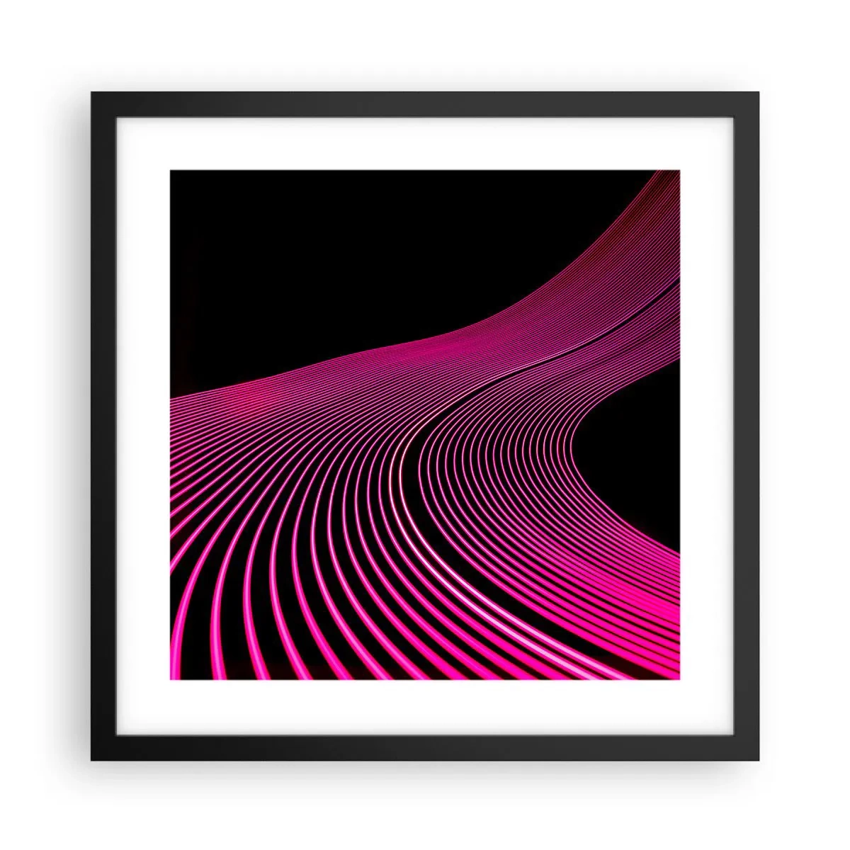 Poster în ramă neagră - Bulevardul de lumină - 40x40 cm