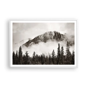 Poster în ramă albă - Stăpânul de granit - 100x70 cm