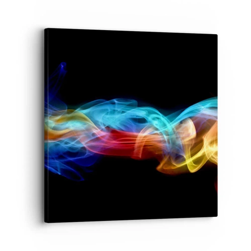 Tablou pe pânză - Dansul curcubeului în brumă - 30x30 cm