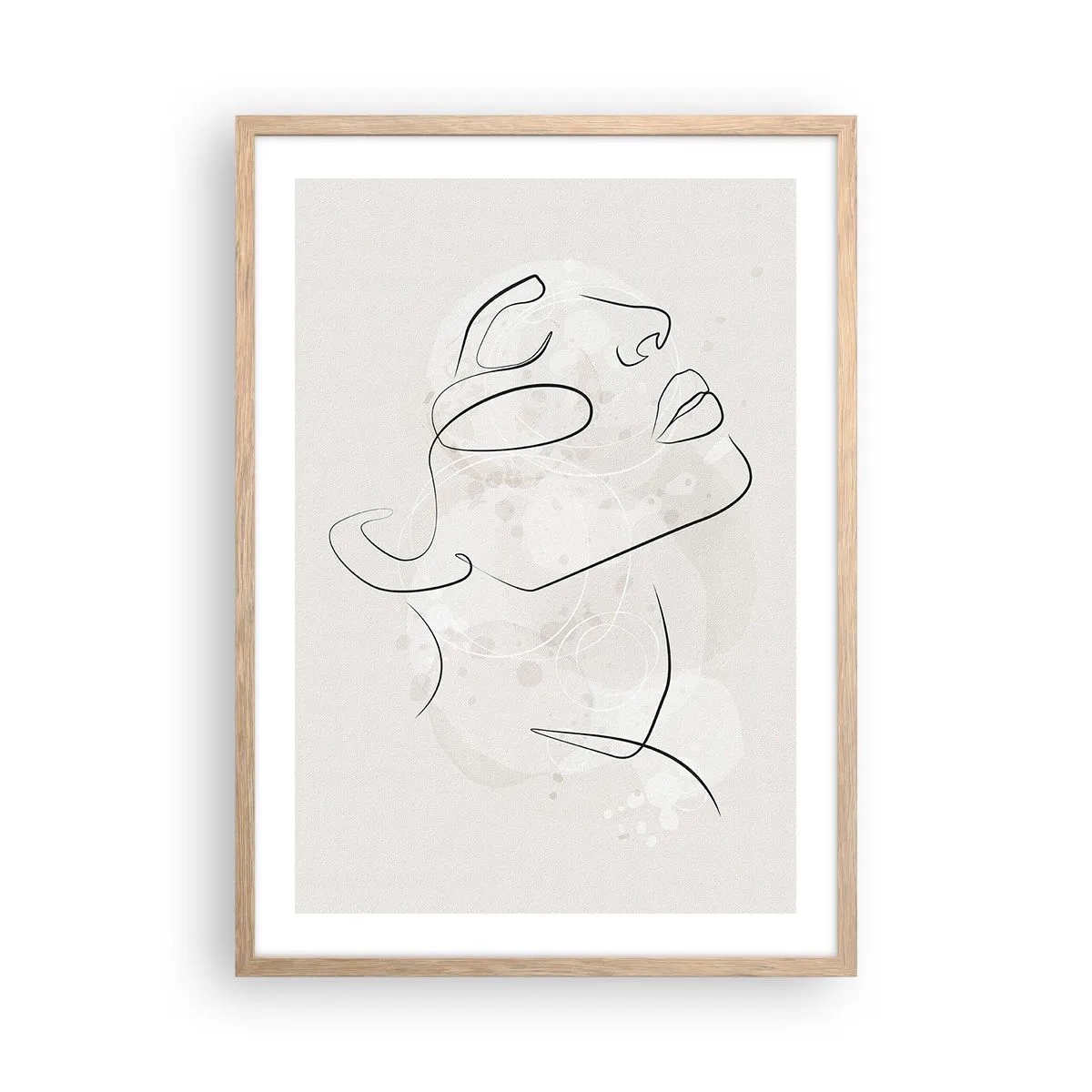 Poster în ramă de stejar deschis - Schiță de vis - 50x70 cm