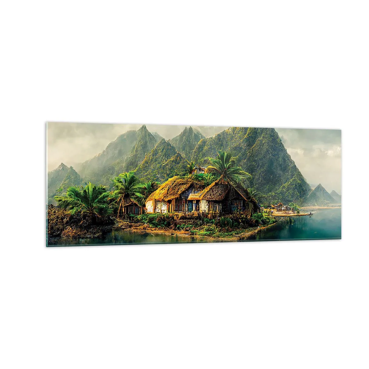Tablou pe sticlă - Paradisul tropical - 140x50 cm
