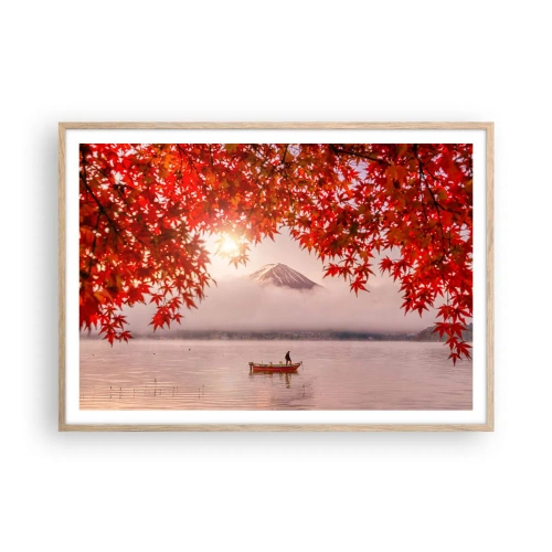 Poster în ramă de stejar deschis - În stil japonez - 100x70 cm