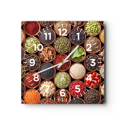 Ceas de perete - Ceas pe sticlă - Toate gusturile lumii - 30x30 cm