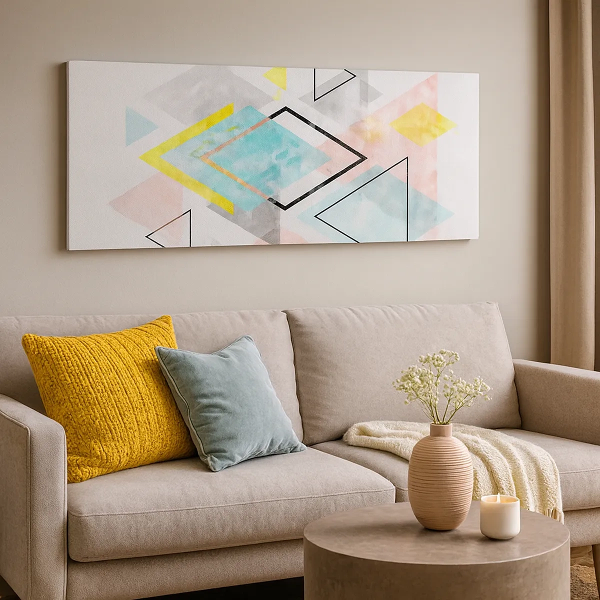 Tablou pe pânză - Joc geometric - 30x30 cm