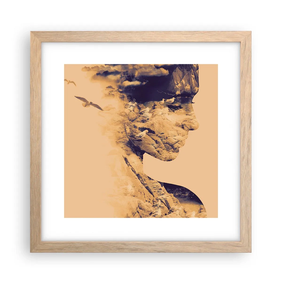 Poster în ramă de stejar deschis - Frumoasă prin natura - 30x30 cm