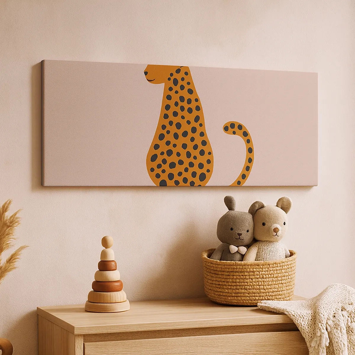 Tablou pe pânză - Modelul leopard este tot timpul la modă - 30x30 cm
