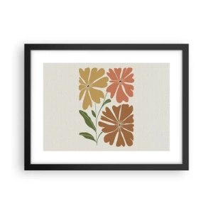 Poster în ramă neagră - Natură și geometrie - 40x30 cm