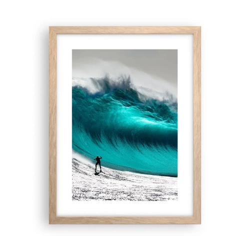 Poster în ramă de stejar deschis - Provocare acceptată - 30x40 cm