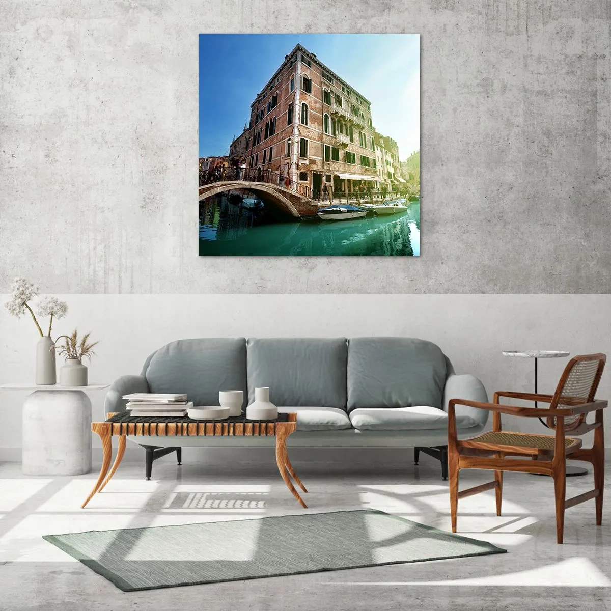 Tablou pe sticlă - Veneția - Amore Mio - 70x70 cm