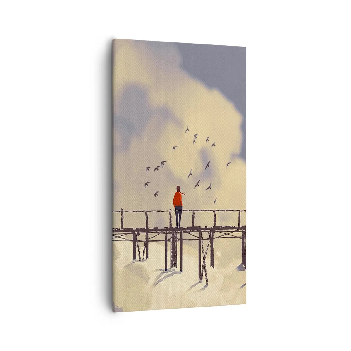 Tablou pe pânză - Dorință albastră - 55x100 cm