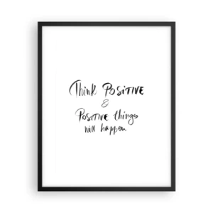 Poster în ramă neagră - Cum să trăim bine? - 40x50 cm