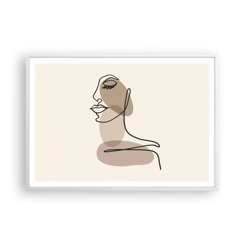 Poster în ramă albă - Ascultându-se pe sine - 100x70 cm