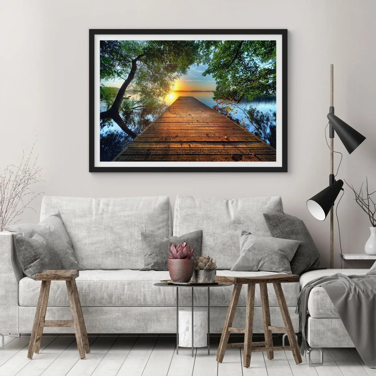 Poster în ramă neagră - Nu te grăbi, stai jos - 70x50 cm