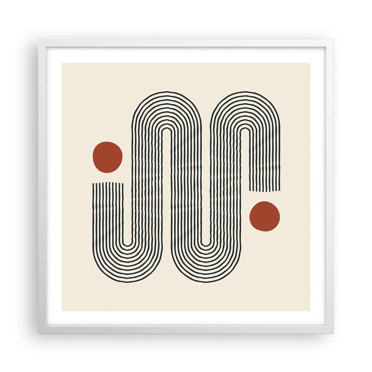 Poster în ramă albă - De la început până la sfârșit - 60x60 cm