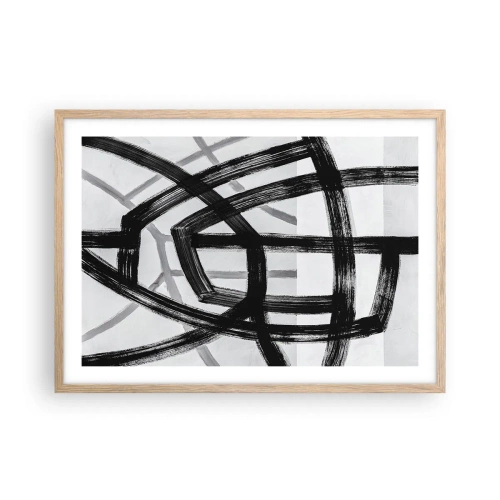 Poster în ramă de stejar deschis - Construind adâncimea - 70x50 cm