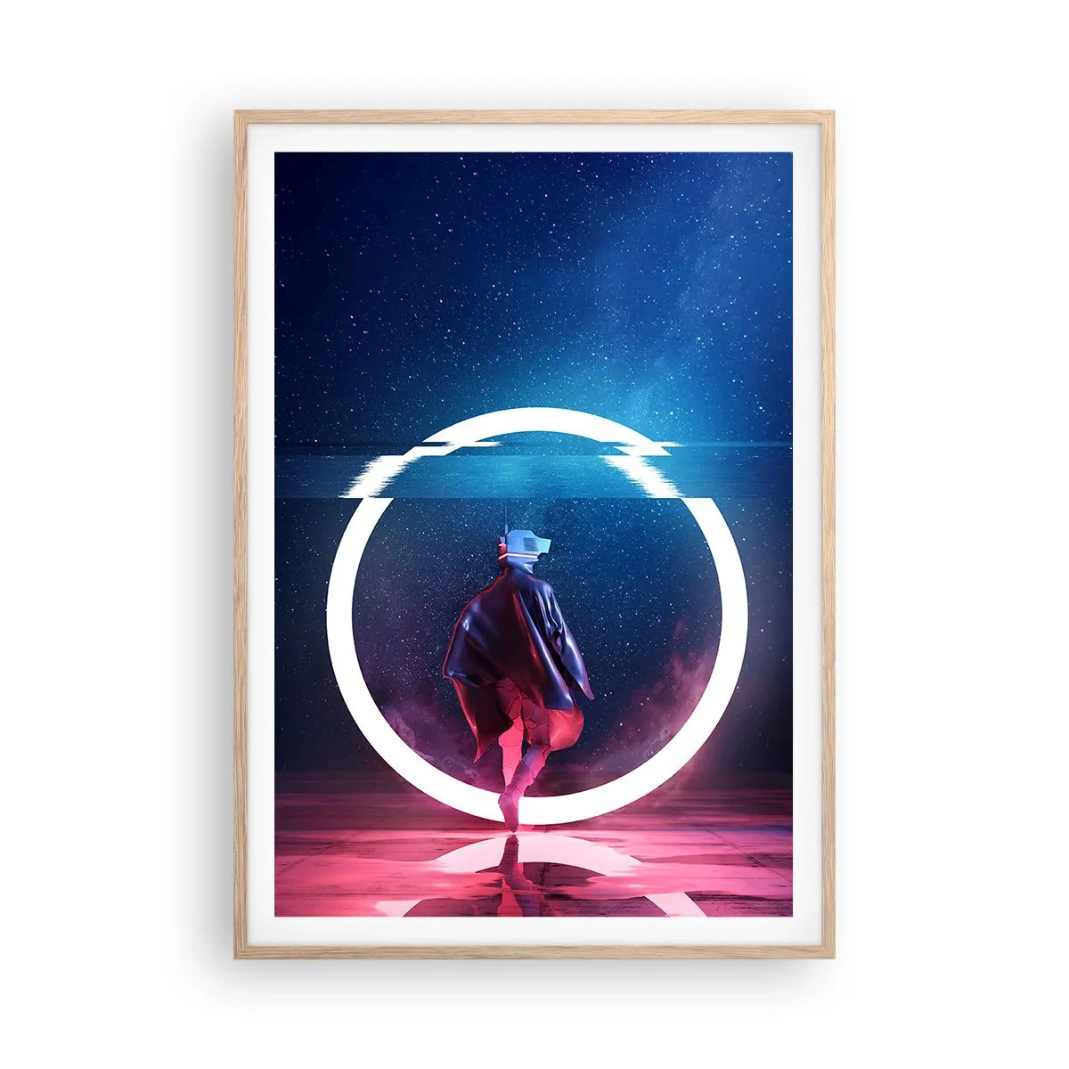 Poster în ramă de stejar deschis - Între lumi - 70x100 cm