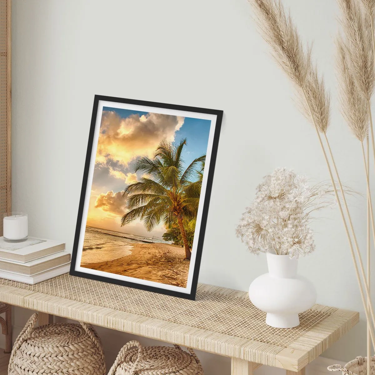 Poster în ramă neagră - Vară eternă, întotdeauna o vacanță - 40x50 cm