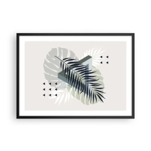 Poster în ramă neagră - Natura și geometria - două ordine? - 70x50 cm