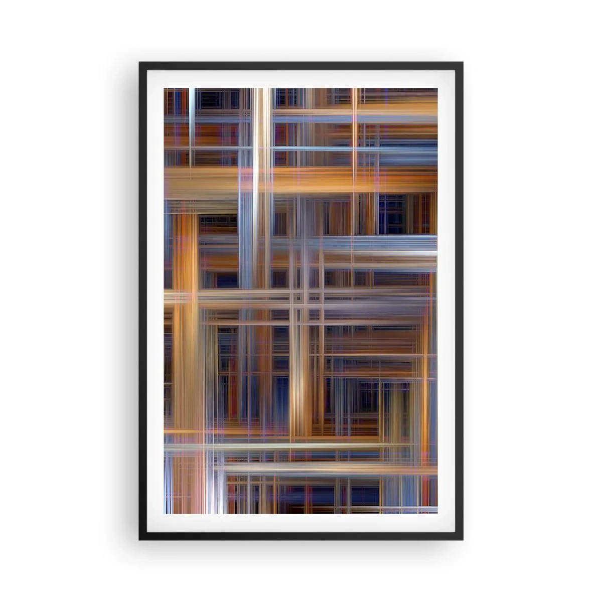 Poster în ramă neagră - Țesut din lumină - 61x91 cm
