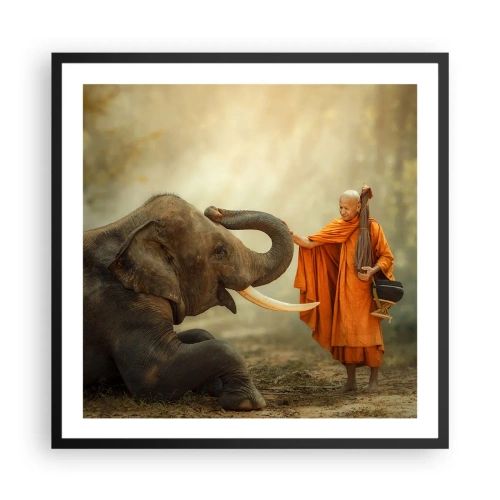 Poster în ramă neagră - Întâlnire în călătorie - 60x60 cm