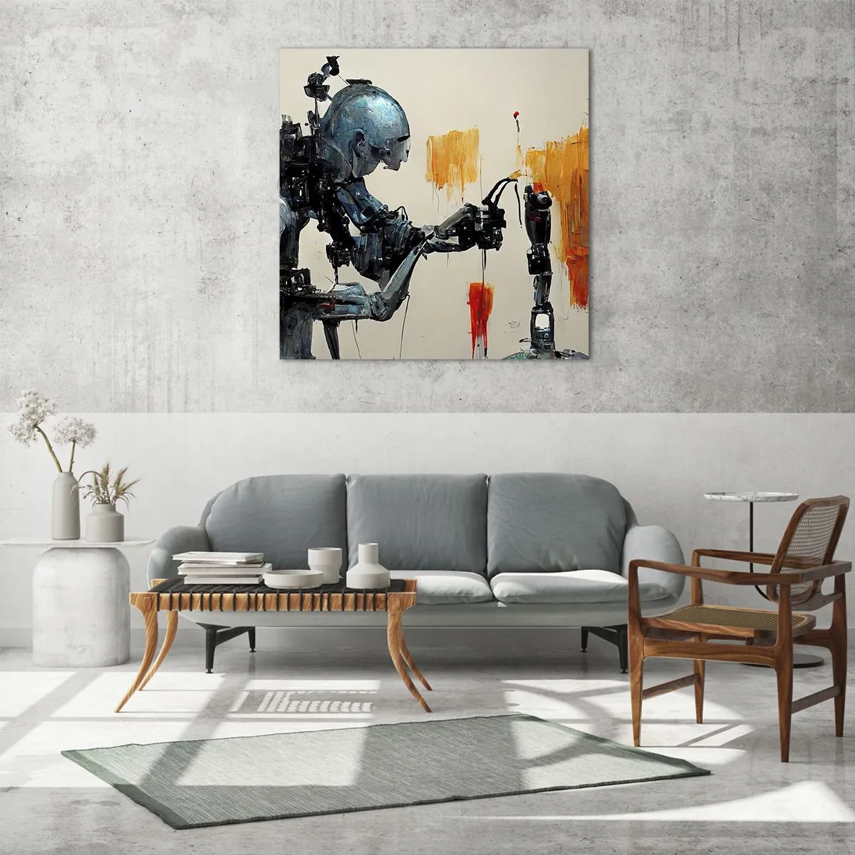 Tablou pe sticlă - Vine ziua de mâine..... - 60x60 cm