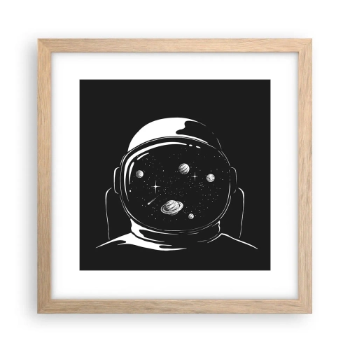 Poster în ramă de stejar deschis - Mișto priveliște - 30x30 cm